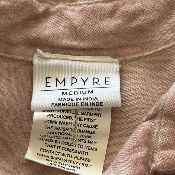 🔥EMPYRE size medium made in India 100% rayon long sleeve button up tie-dye pink - Picture 8 of 12